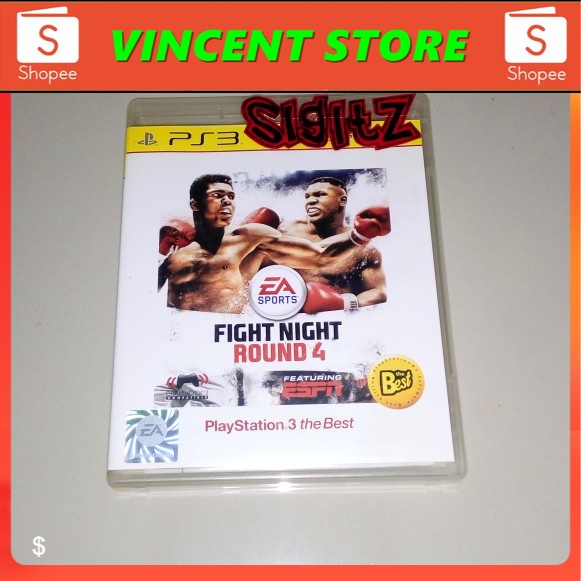 PRODUK ORIGINAL bd ps3 kaset game FIGHT NIGHT ROUND 4