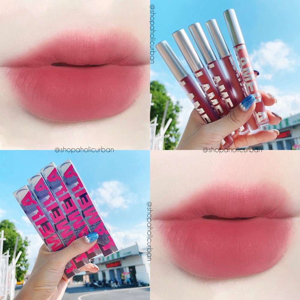 LAMEILA Matte Lipstick Liquid Korean Lipstik Lip Cream Lip Glaze Korean Lip Gloss Waterproof MURAH