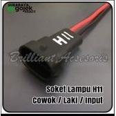 Soket Lampu Bohlam - H11 / H16 / Hb3 / Hb4 / H7 / H8 / H27 - Khusus Male / Laki / Input / Cowok - Harga Satuan