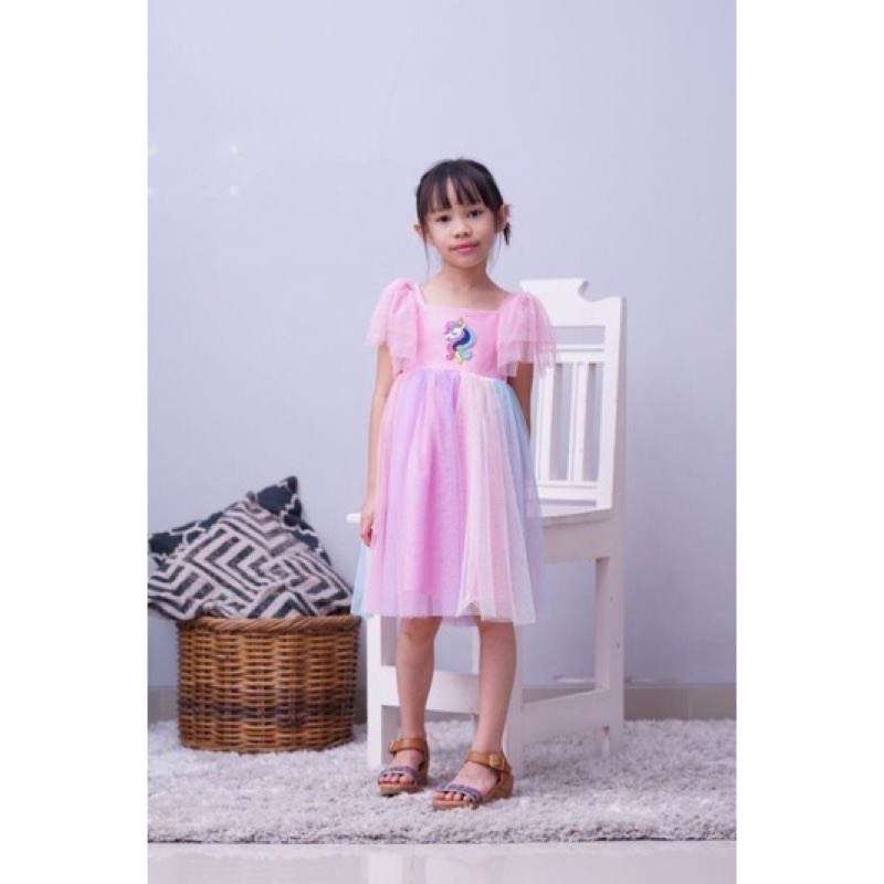 Al's Gallery - Dress Anak Unicorn / Gaun Pesta Anak Perempuan Pelangi / Baju Pesta Anak Perempuan Un