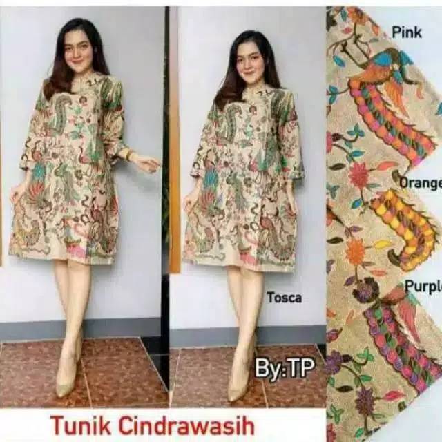 TUNIK BATIK cendrawasih merak papua , Atasan batik wanita