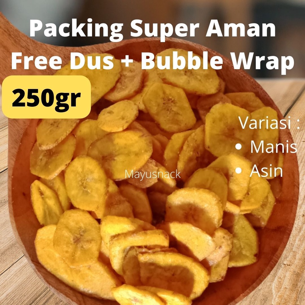 Jual Keripik Pisang Manis Madu Lumer 250gr Snack Kiloan Cemilan Camilan