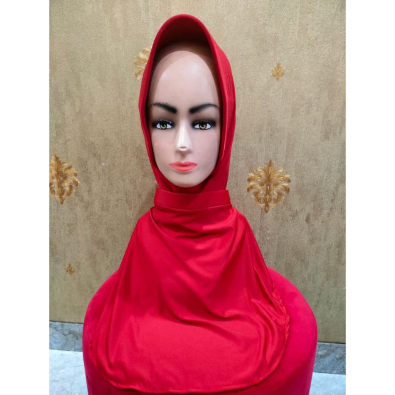 jilbab merah cabe gb tali