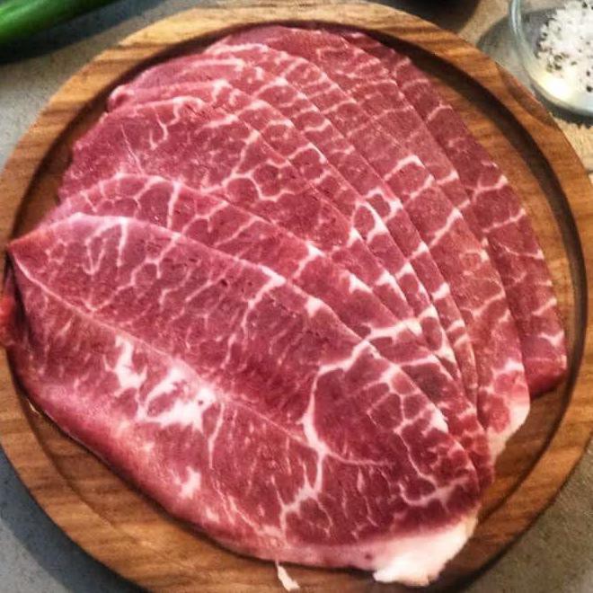 

Us Top Blade Beef Cut 3Mm/Daging Slice/Daging Oseng/Daging Korean Bbq Bbshop555