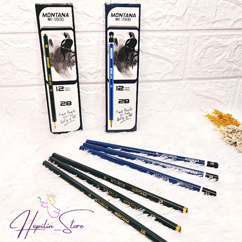 

Pensil 2B Montana 1 Lusin ( 12 pcs ) / Pensil 2B for Computer / Pensil Ujian