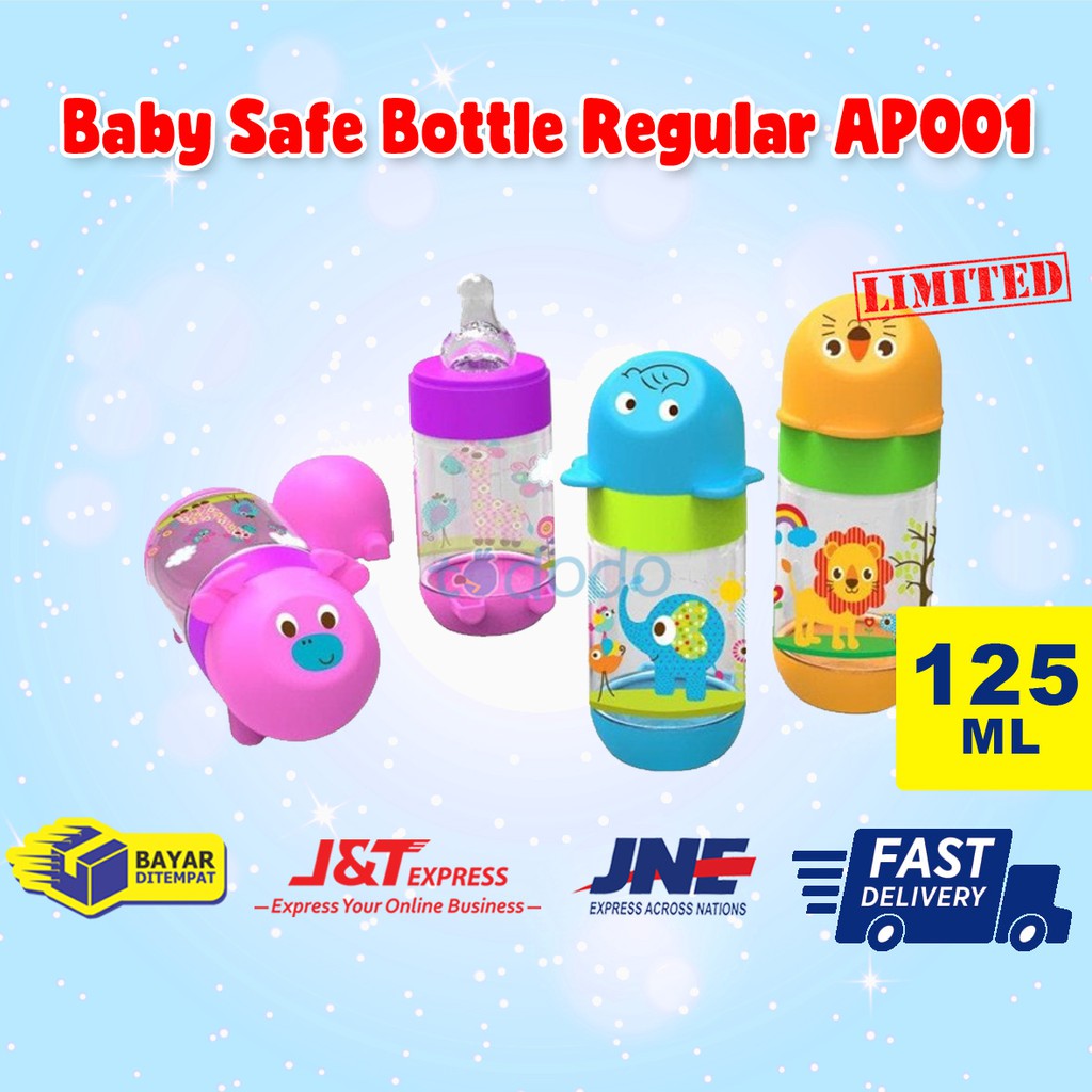 Baby Safe Bottle / Botol Susu Dot Bayi 125ml Regular AP001