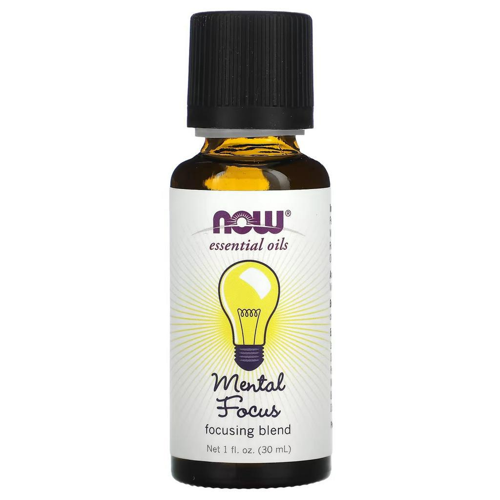 NOW Mental Focus Essential Oils, 100% Pure 1 fl oz (30 ml)