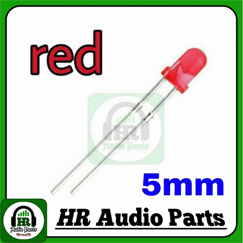 Led 5mm 5 mm Lampu LED Warna Biasa Merah Kuning Hijau Red Yellow Green