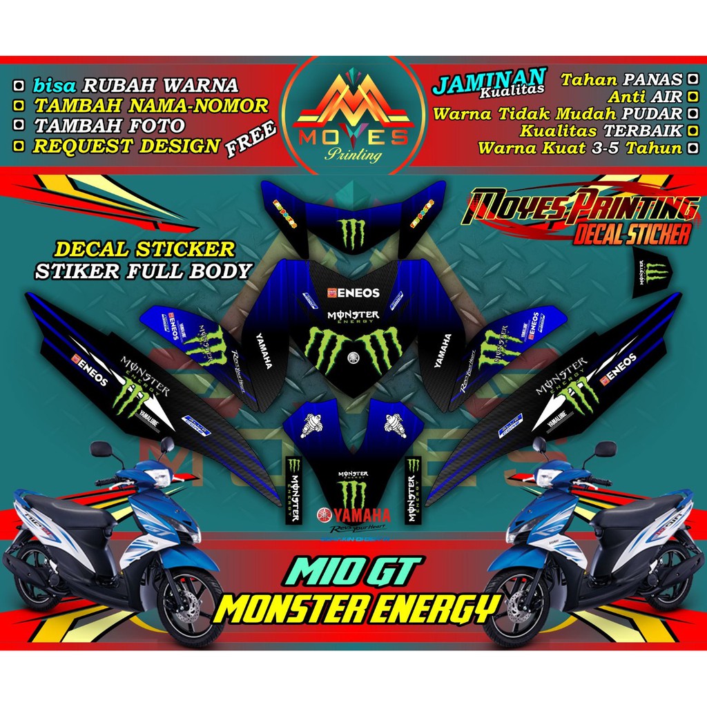 Decal Stiker Yamaha mio gt 125 - Decal stiker full body mio gt 125 decal motor mio gt 125 stiker dec