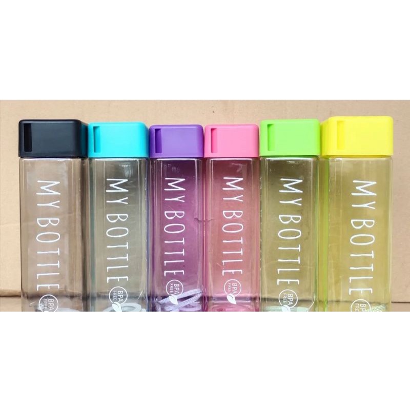 Tempat minum lucu kotak, botol lucu, botol unik