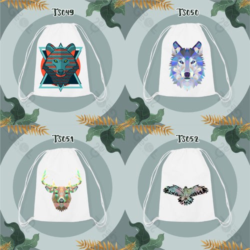 TAS SERUT / DRAWSTRING BLACU / TAS CUSTOM / ANIMAL POLYGON