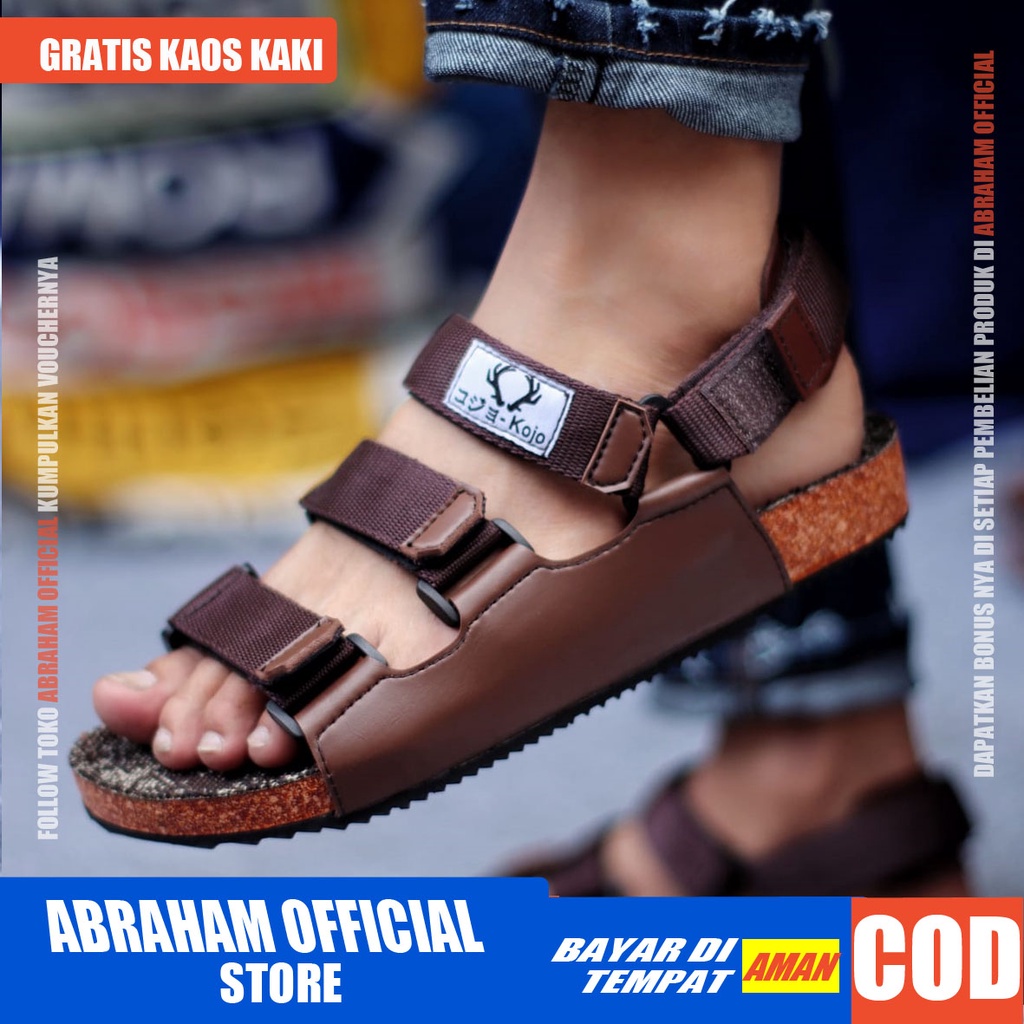 ABRHM x DAICHI Sandal Slide Pria Sandal Slop Pria Sandal Selop Cowok Kekinian Sendal Cowo Original