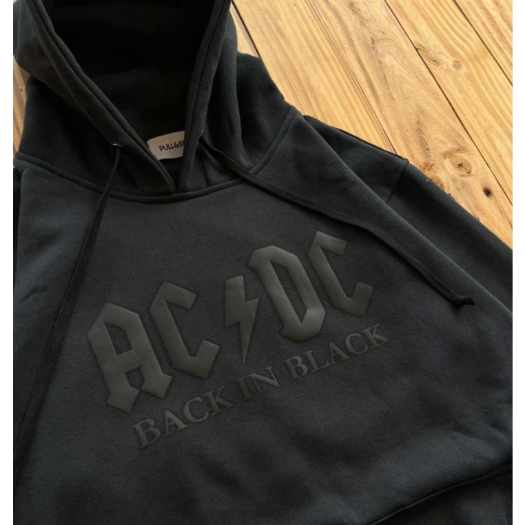 LIVE Hoodie Pull&Bear ACDC FULL BLACK