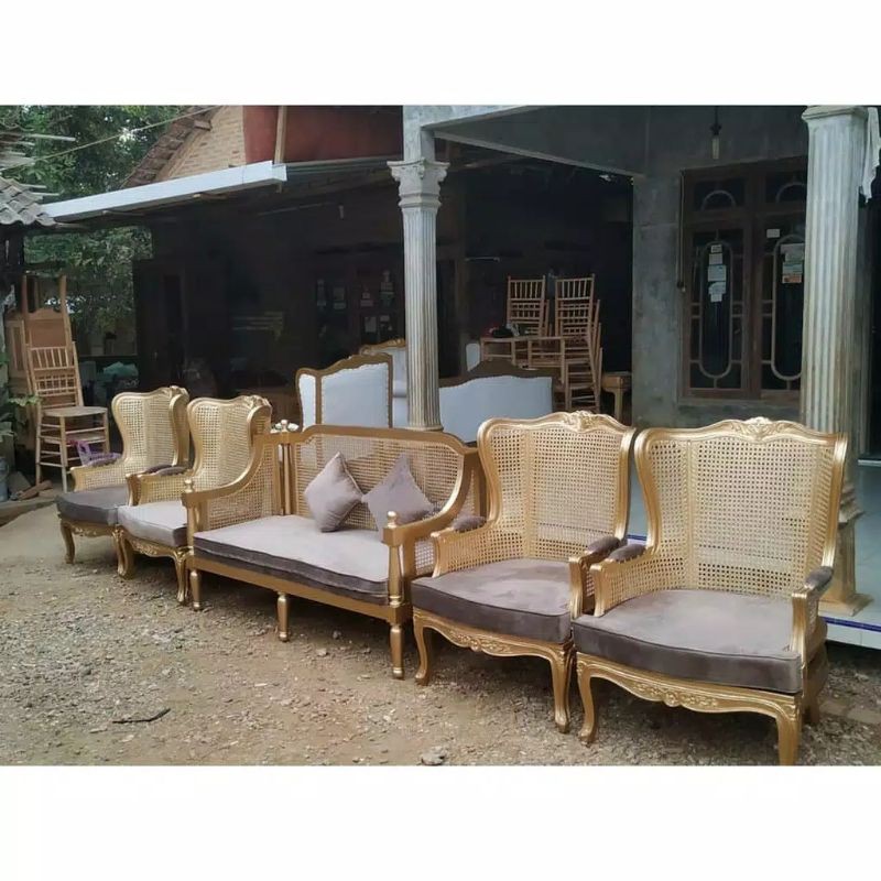 kursi pengantin rotan kursi rotan manten dekorasi