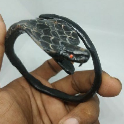 gelang akar bahar ukir  ular cobra
