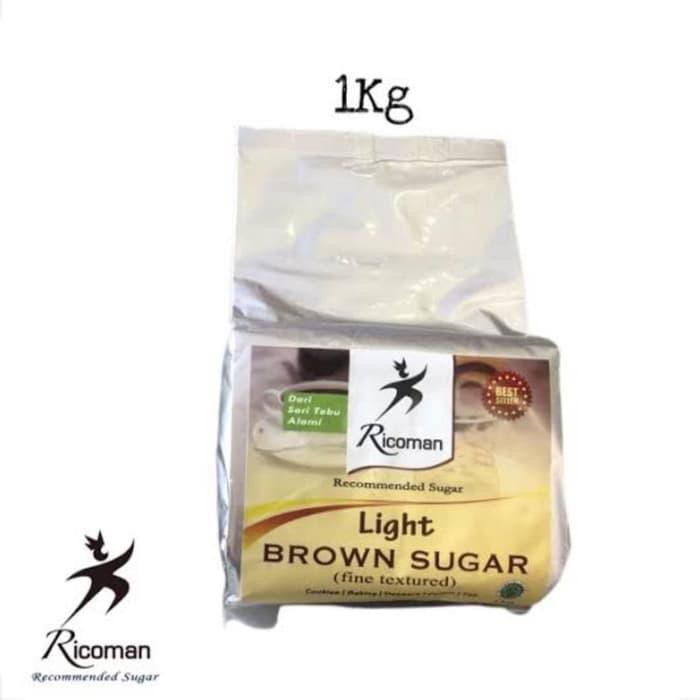 

Ricoman Light Brown Sugar 1kg BERKUALITAS