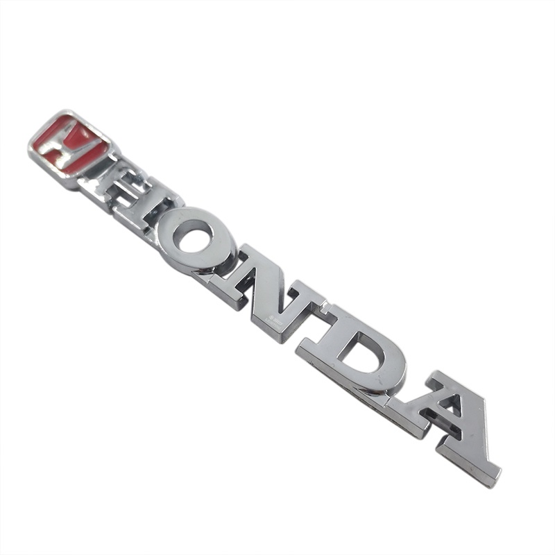 1pc Stiker Emblem Logo HONDA Bahan ABS Krom Untuk Dekorasi Bagasi Belakang Mobil