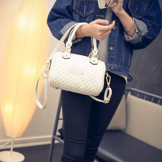 Tas Wanita Branded Handbag Korea Import - Putih