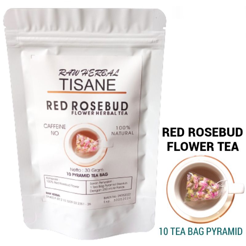 Red Rosebud Flower Tea / Pyramid Tea Bag (3gr x 10 Pyramid Tea Bag)