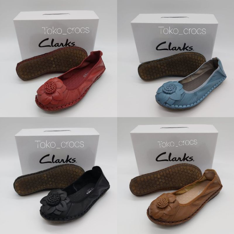 Sepatu Clarks Bunga1 9688 /sepatu wanita clarks kulit asli