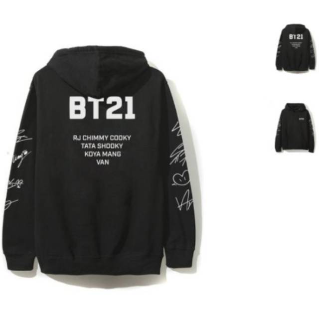 HOODIE BT21 ALL MEMBER SIGNATURE BT21 X BTS SWEATER BT21 CHIMMY RJ TATA MANG BTS XBT21