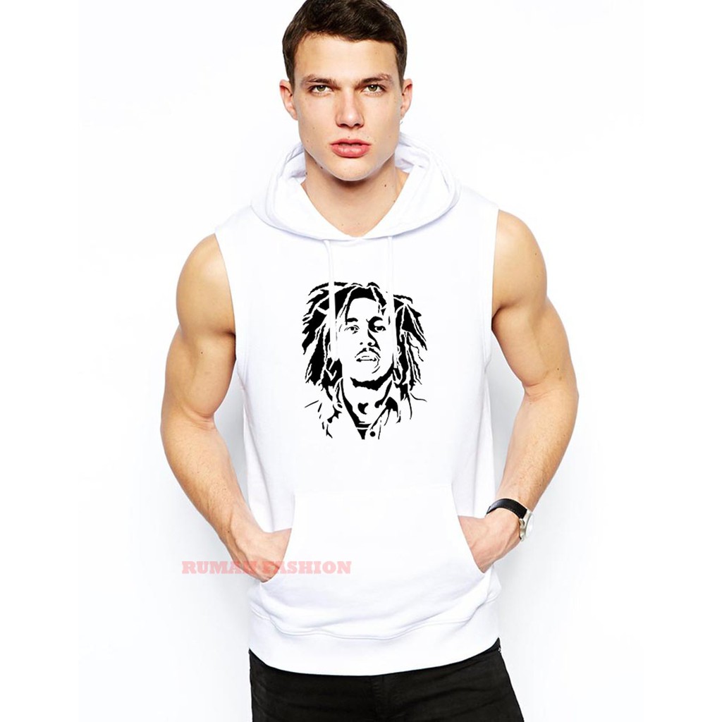 JAKET ROMPI VEST HOODIE BOB MARLEY