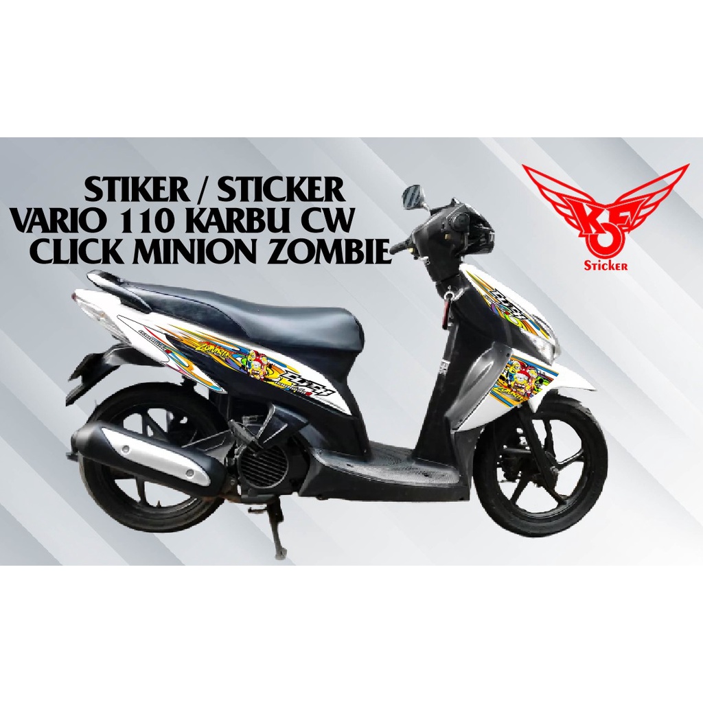 STRIPING STIKER / STICKER HONDA VARIO 110 KARBU CW  MINION ZOMBIE