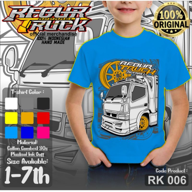 Kaos Anak Canter Mania Fashion Anak Kecil Baju Kids Truck Mini