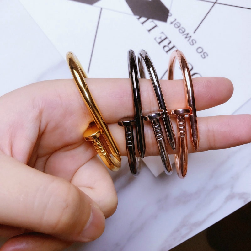 Gelang Tangan Model Paku Bahan  Titanium Steel AB23 Wanita Gelang Tangan Cantik UNISEX ACC