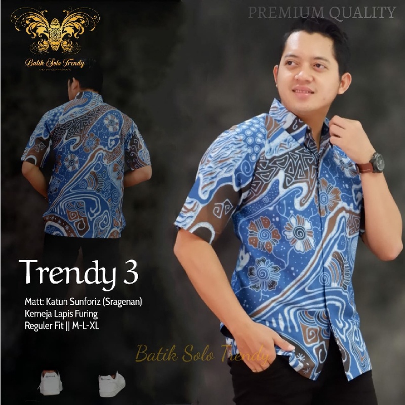 KEMEJA BATIK LENGAN PENDEK KAIN HALUS MURAH