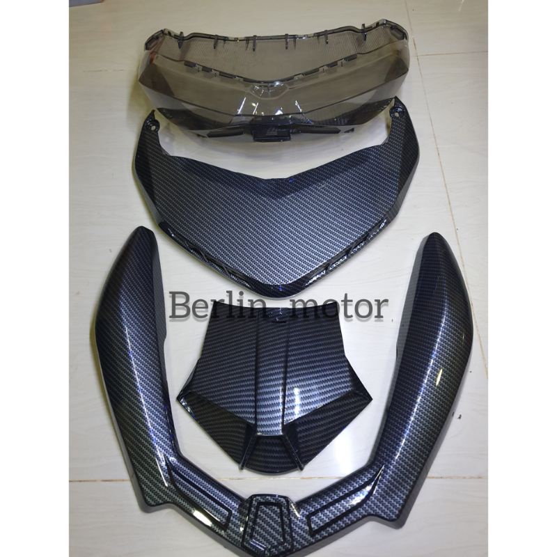 paket cover mika stop ducktail bawah lampu dan behel carbon nmax 2020 NEMO ORIGINAL