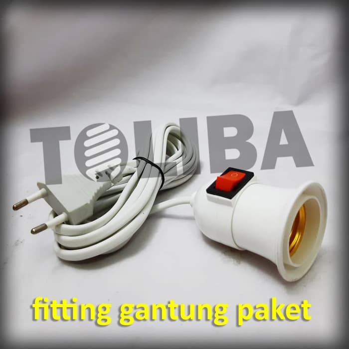 colokan steker / fitting gantung kabel saklar switch on off paket 4.5m