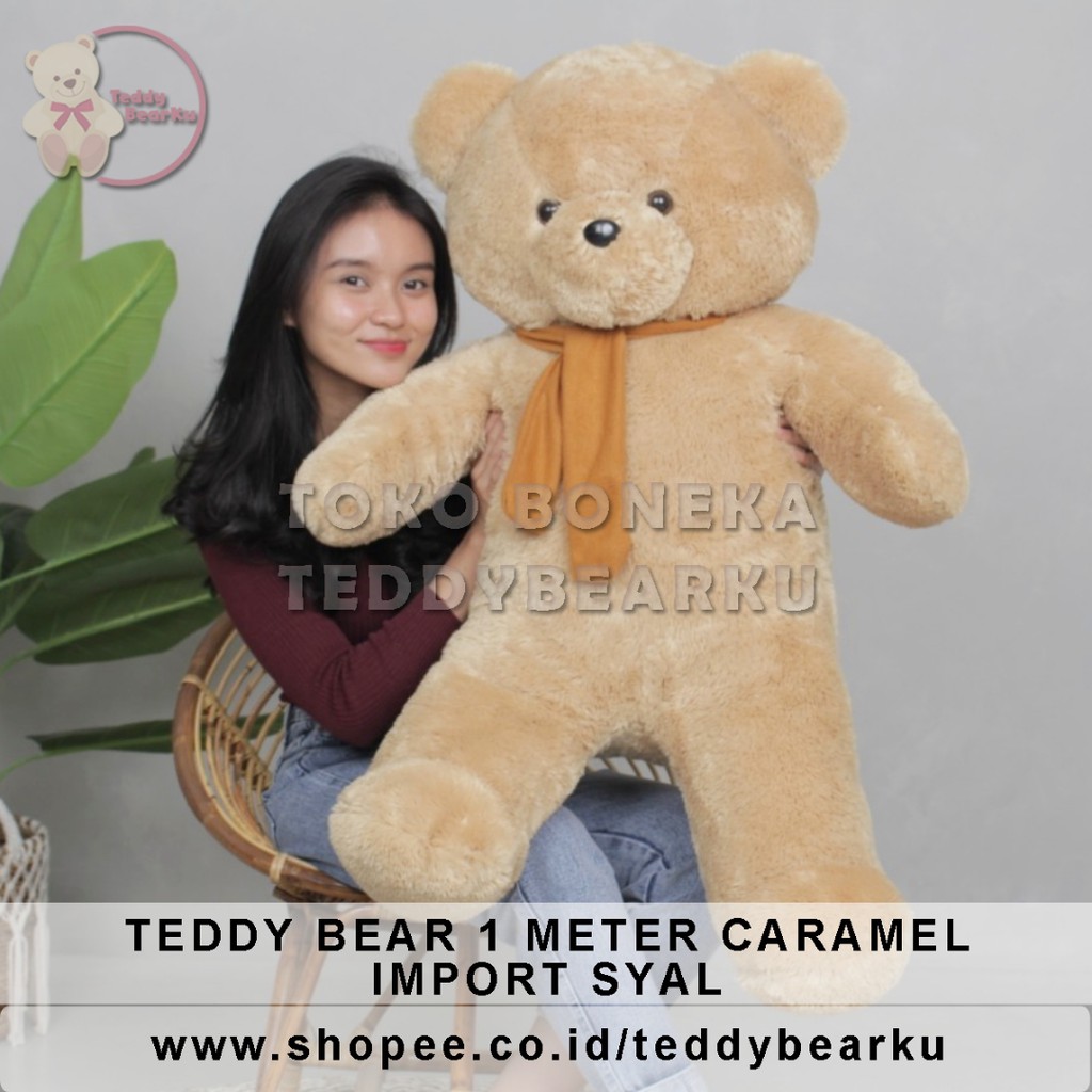 TERMURAH! Fullrasfur Boneka Beruang Teddy Bear Jumbo Super Besar Super Jumbo 1M 100CM 1METER BIG SIZE