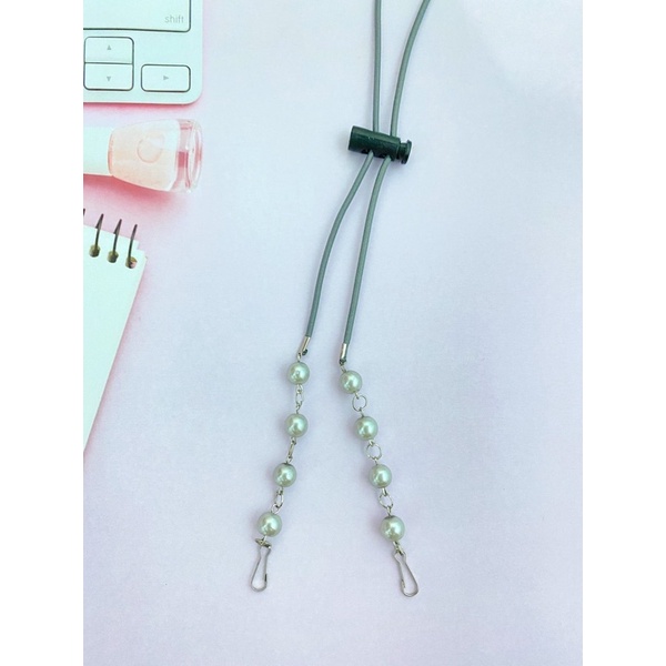 Konektor Masker Strap Mask 2in1 Mutiara Kristal-KSM 35