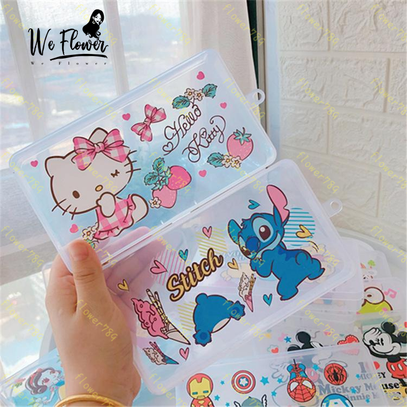 Kotak Penyimpanan Masker Desain Kartun Marvel Hello Kitty Ukuran 17.5x10 X 2.3cm