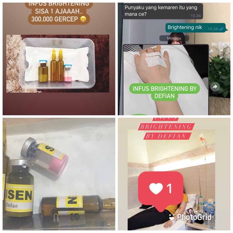 Infus pemutih kulit dan badan/whitening chromosome booster platinum