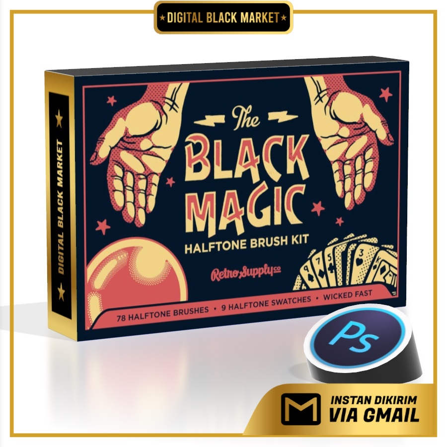 Black Magic Halftones by Retro Supply - Illustrator