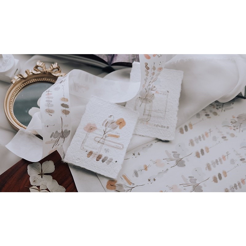 

Carolmeow Red vine mountain terrier brown washi tape