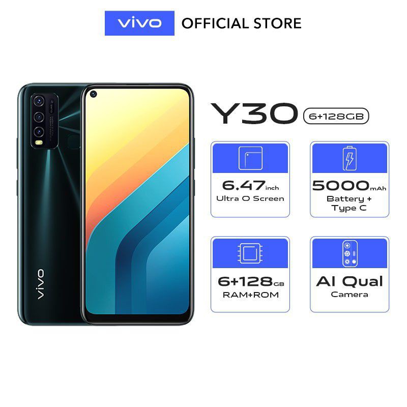 VIVO Y30 RAM 6GB/128GB GARANSI RESMI