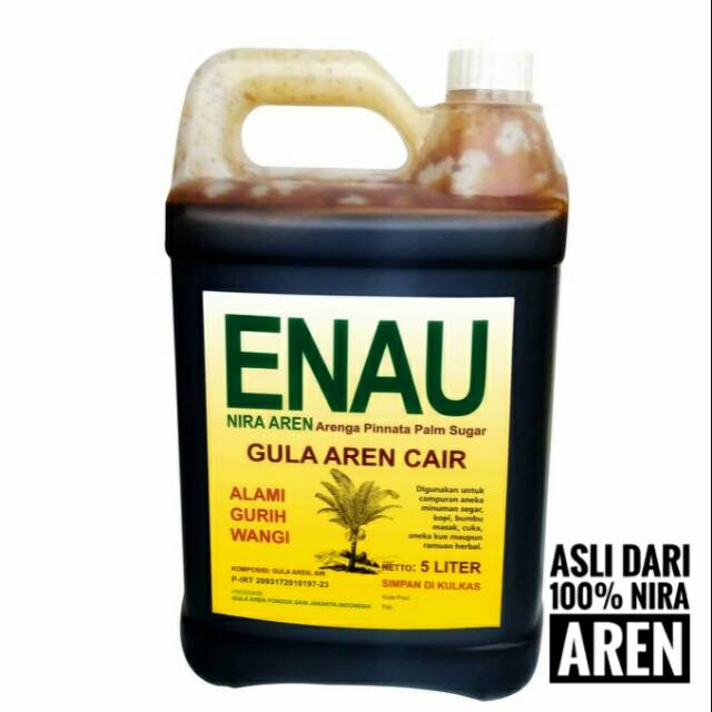 

Gula Aren Cair Organik Enau 100% Murni Nira Aren Kemasan 5 Liter
