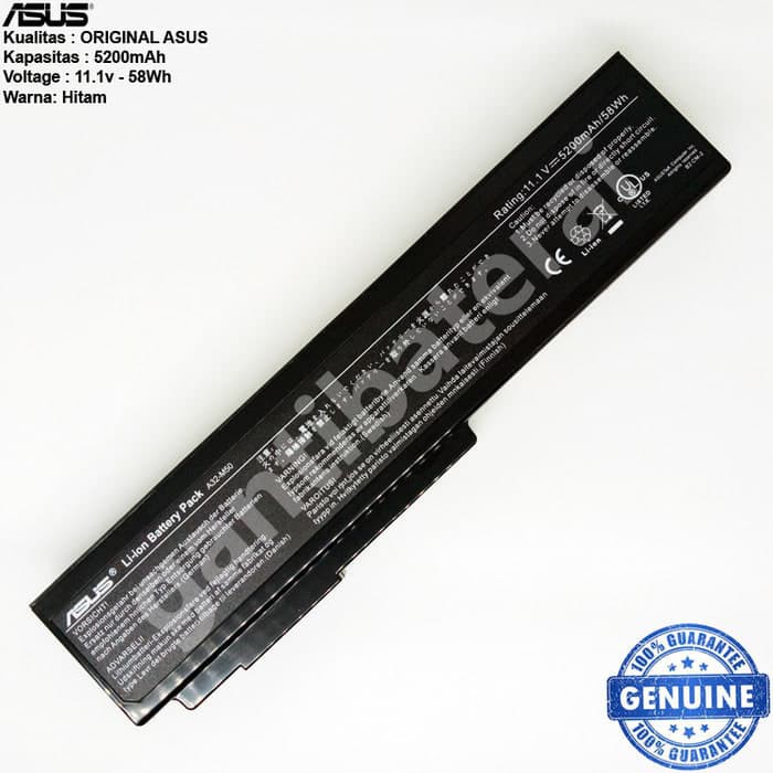 ORIGINAL Baterai Asus N43 N43S N43SL N43SM N43SN N43J N43JF N43JM