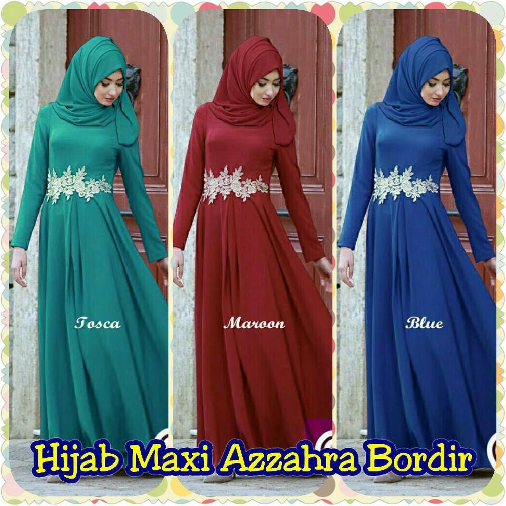 Baju Muslim Hijab Maxi Azzahra Bordir