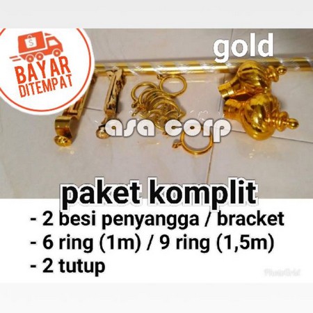 Batang gorden / pipa gorden / tongkat gorden / rell /pipa/ rollet/ulir/batang besi gorden/tongkat