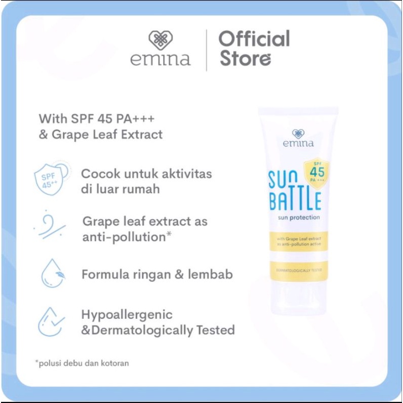 Emina Sun Battle SPF 30 PA+++ 60 ml | SPF 45 PA+++ 30 ml