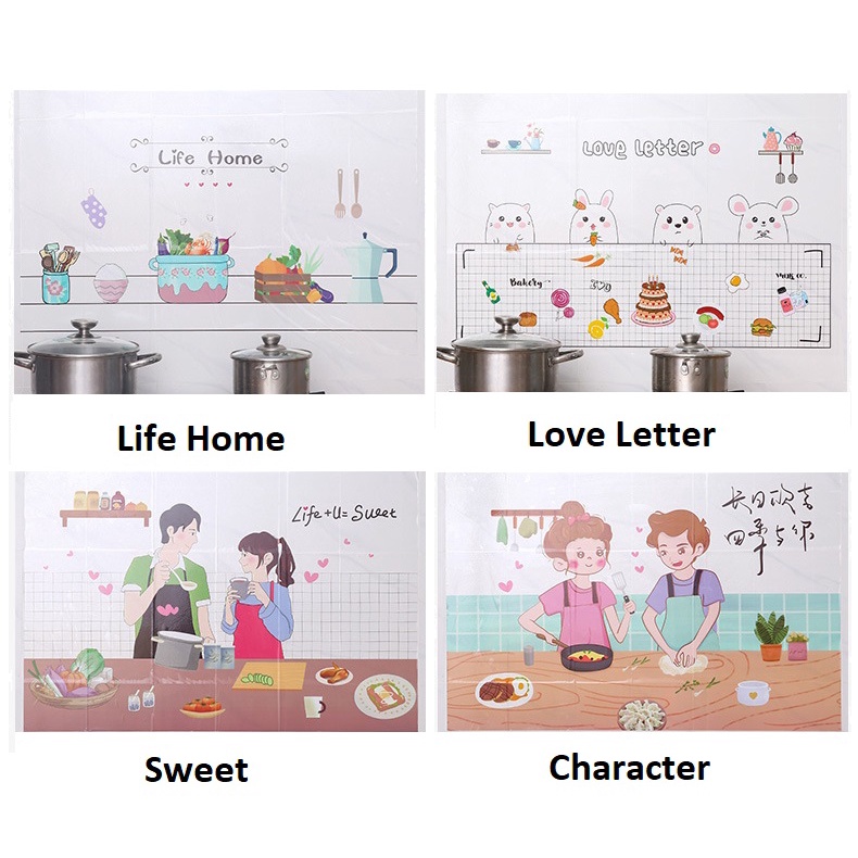 Sticker Dapur Cute Character Anti Minyak 90 X 60 Cm PR0280