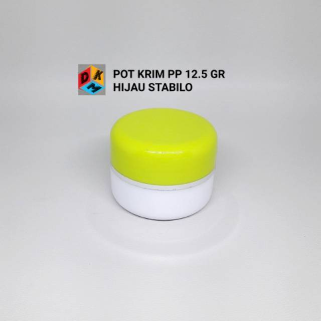 

Pot krim pp 12.5 gram putih hijau stabilo