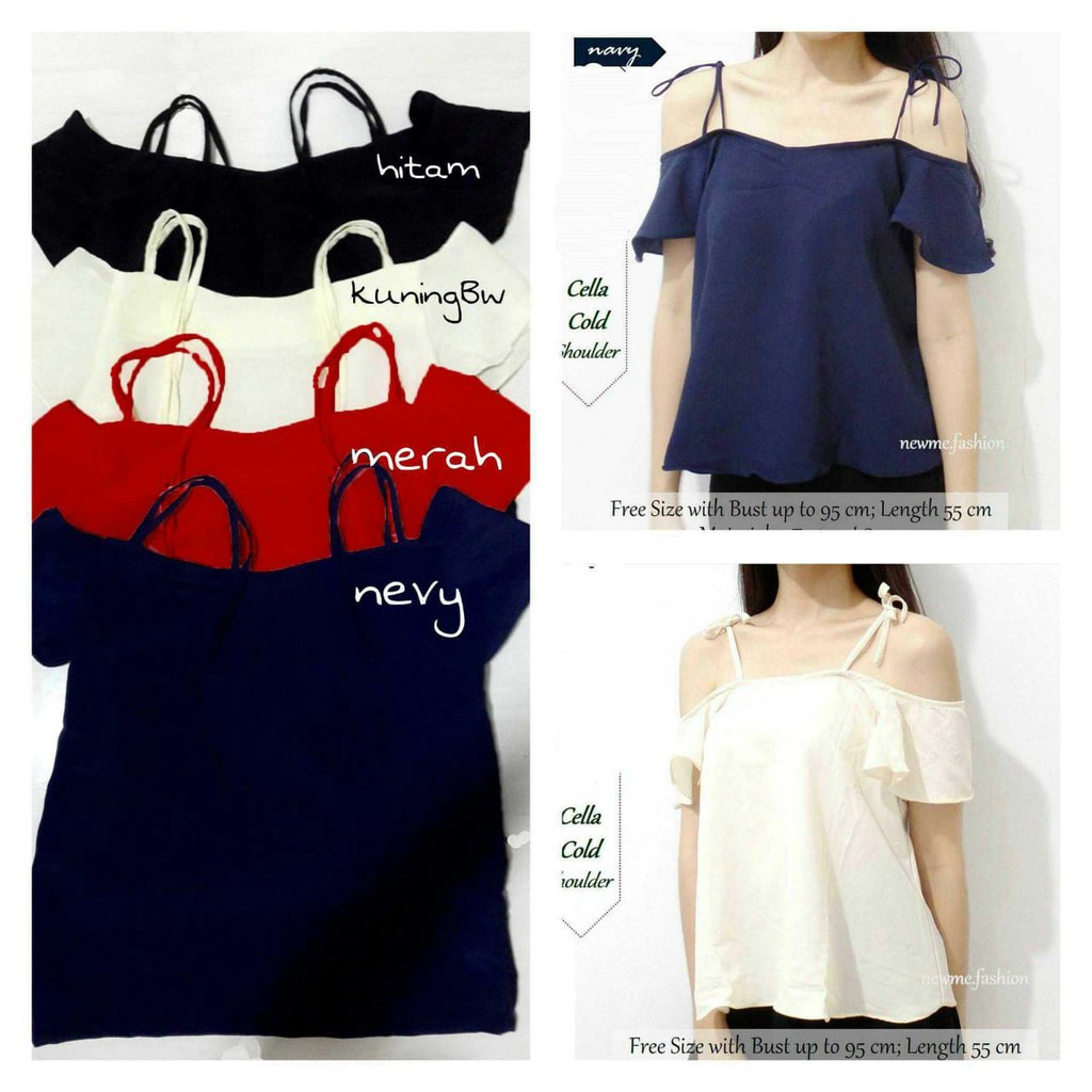 Q- CELL TOP BLOUSE/ BLOUSE TALI LENGAN PENDEK/ TERBARU