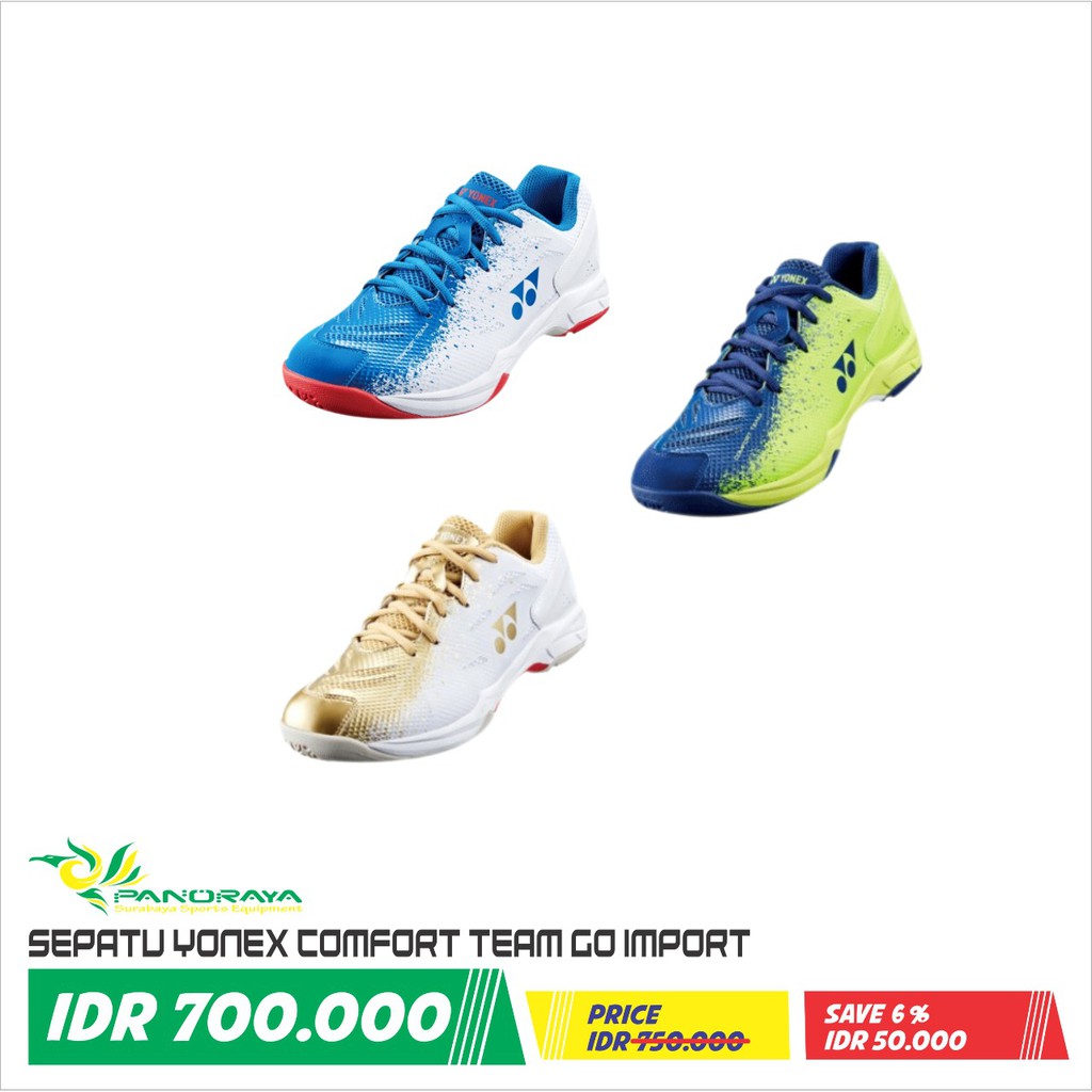 Sepatu Badminton Bulutangkis Import Yonex Comfort Team Grade Ori