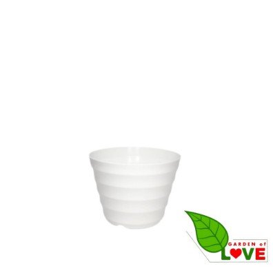 Pot Bunga 15cm / King Mado 18 Putih  - Pot Plastik 15 Cm Pot Bibit Putih Murah Pot Tawon 15 18 20 21