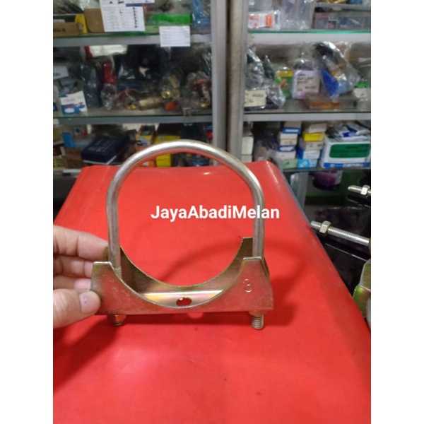 Klem knalpot 2 inch  - 3 inch Klaim U besi